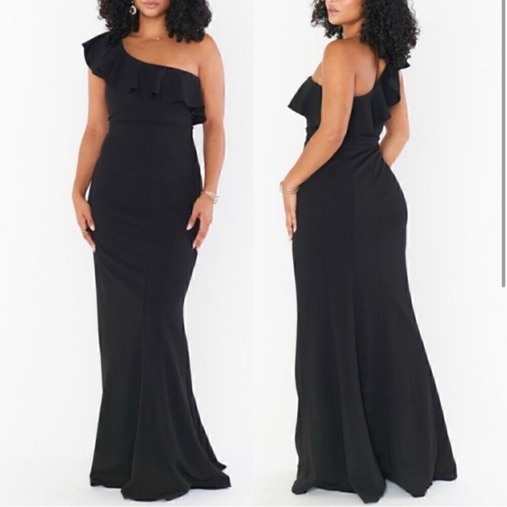Show Me Your Mumu Florentine Maxi Dress in Black Stretch NWT